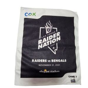 Las‎ Vegas Fan Towel Raider Nation Microfiber Game 7 VS Bengals Cincinnati 2021